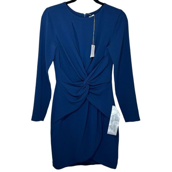 Dress the Population Dresses & Skirts - NWT Dress The Population Coby Pacific Blue Long Sleeve Twist Cut Out Dress Small